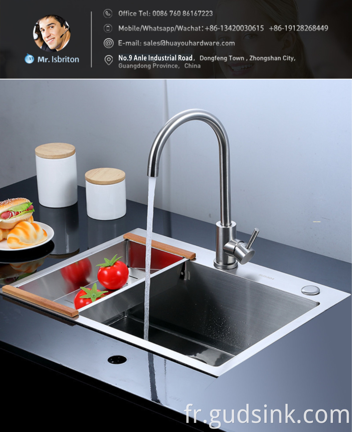 top mount stainless steel sink